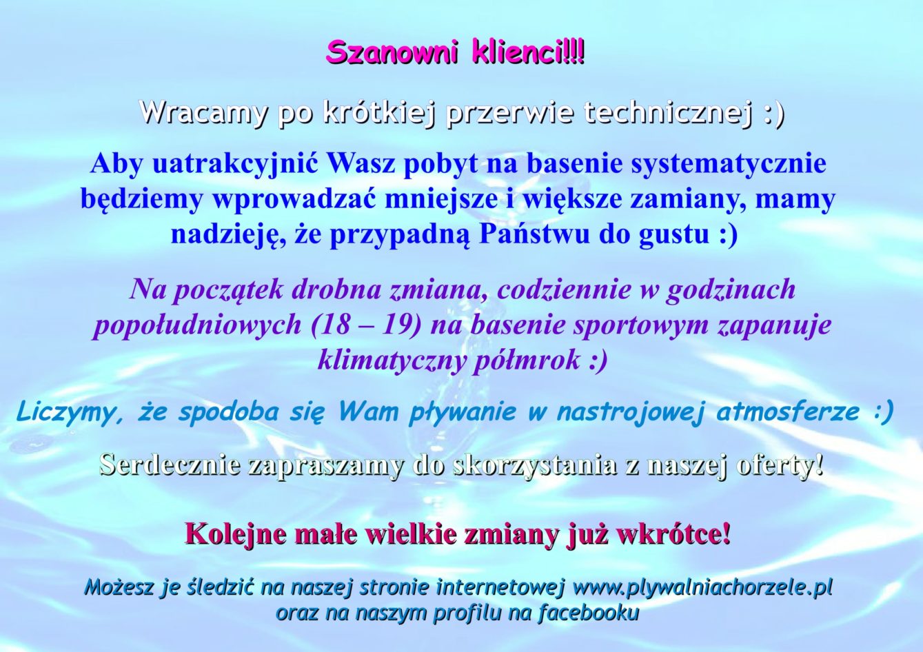 Już OTWARTE – Zapraszamy !!!