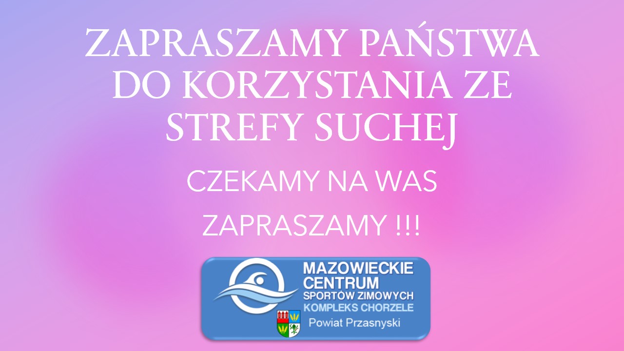 STREFA SUCHA PŁYWALNI JUŻ PO REMONCIE !!! ZAPRASZAMY !!!