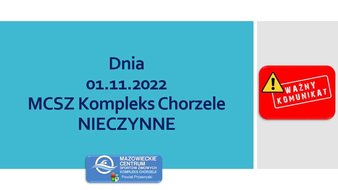 01.11.2022 MCSZ NIECZYNNE