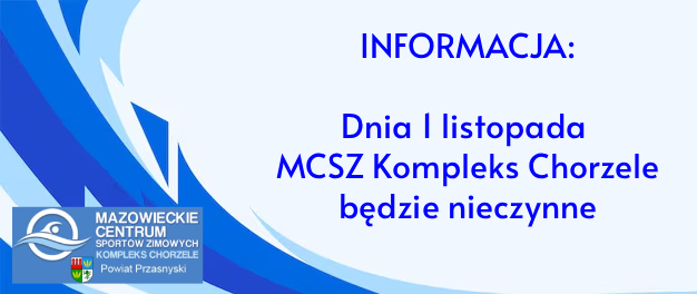 1 listopada Basen Chorzele nieczynny